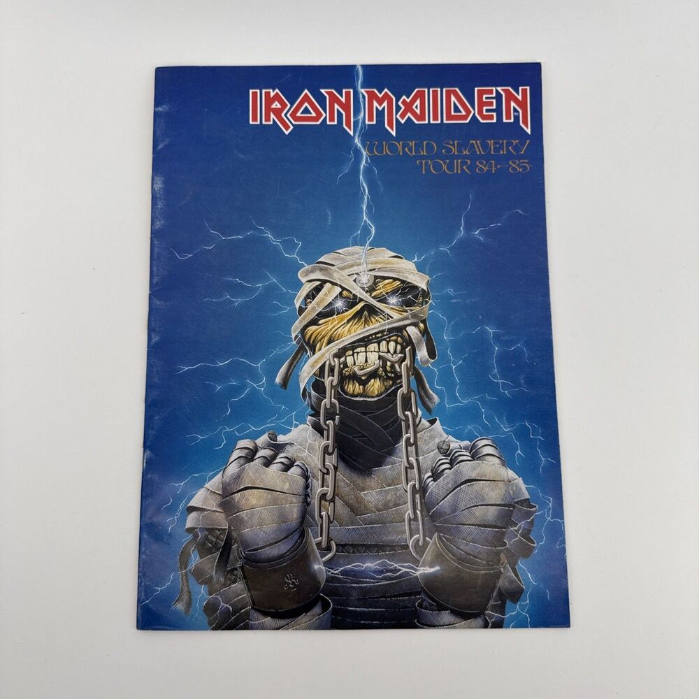 Iron Maiden World Slavery Tour 1984-85 Concert Program Book Heavy Metal VG